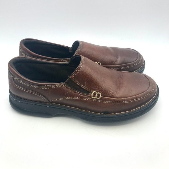 Thom Mcan Women’s Burnt Red Leather Slip on Loafers Flats Comfort Size 8.5 - Picture 4 of 7